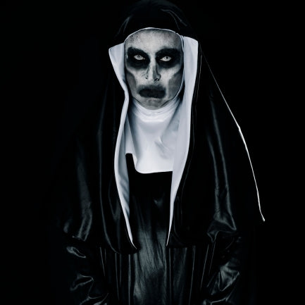 Costume Suora The Nun vestito halloween completo carnevale horror abito  maschera