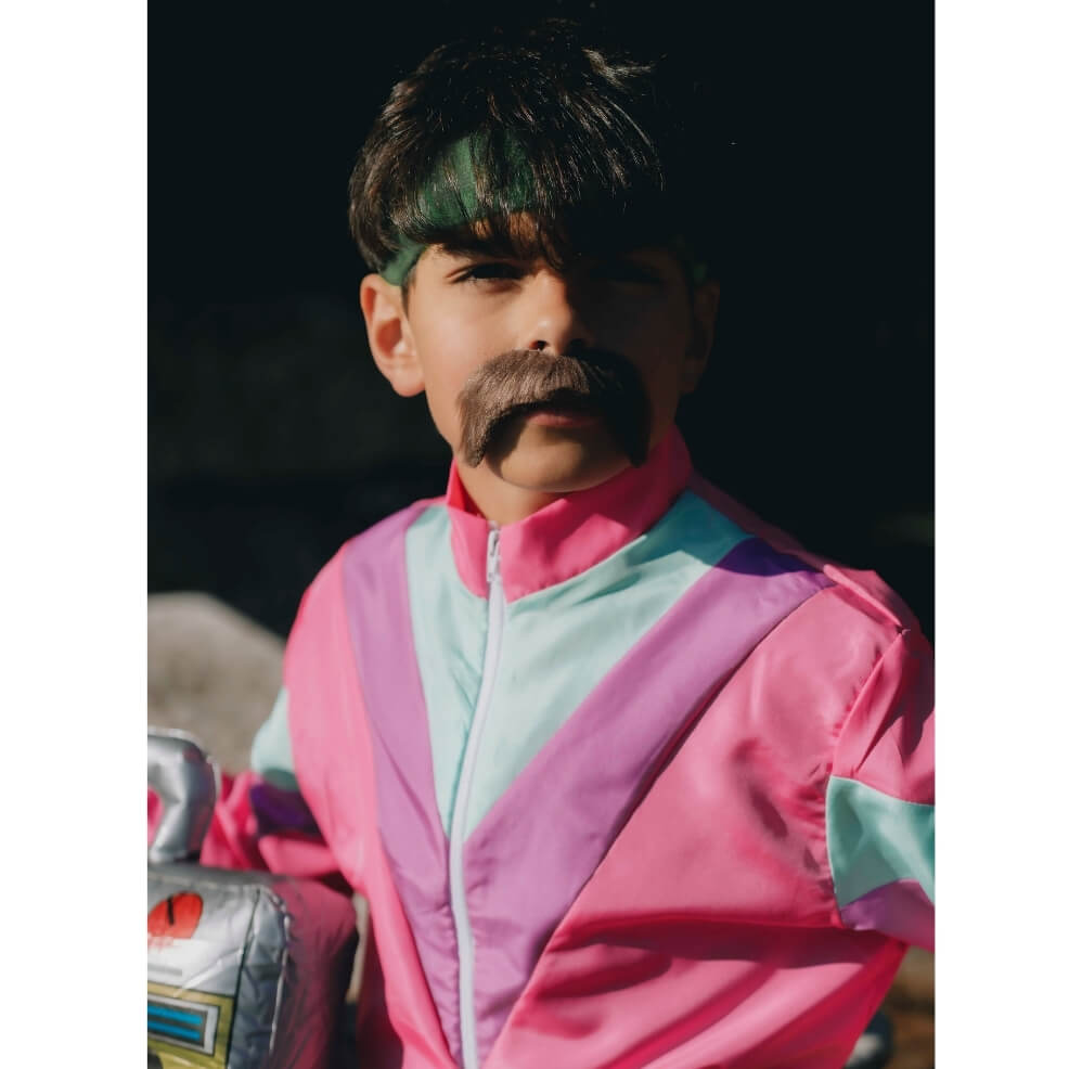 Costume tuta anni '80 fucsia per bambini