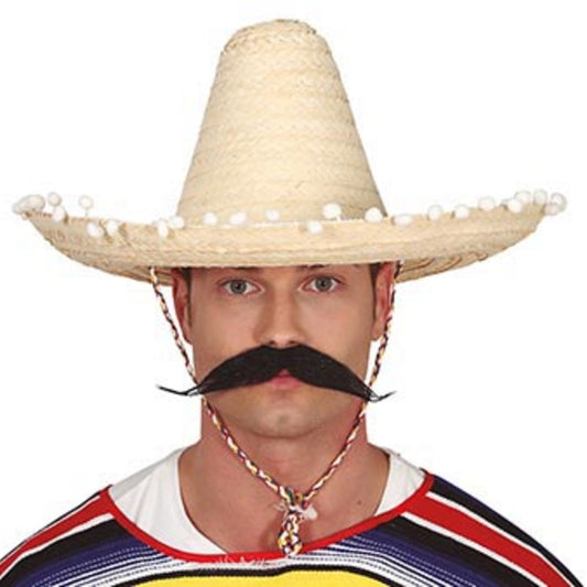 Cappello Messicano in Paglia con Nappe