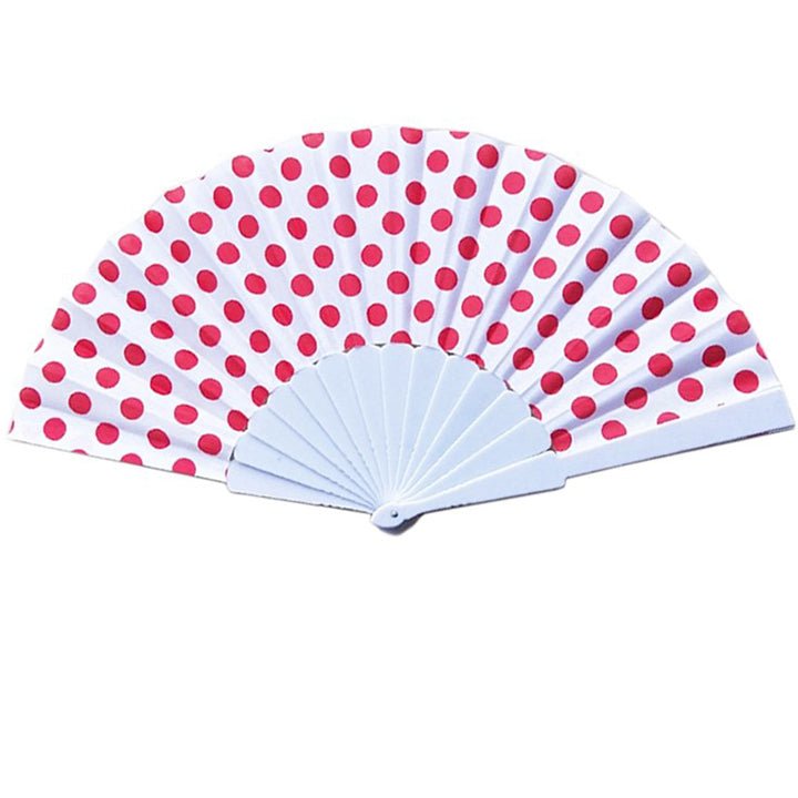 Ventaglio flamenco bianco e rosso