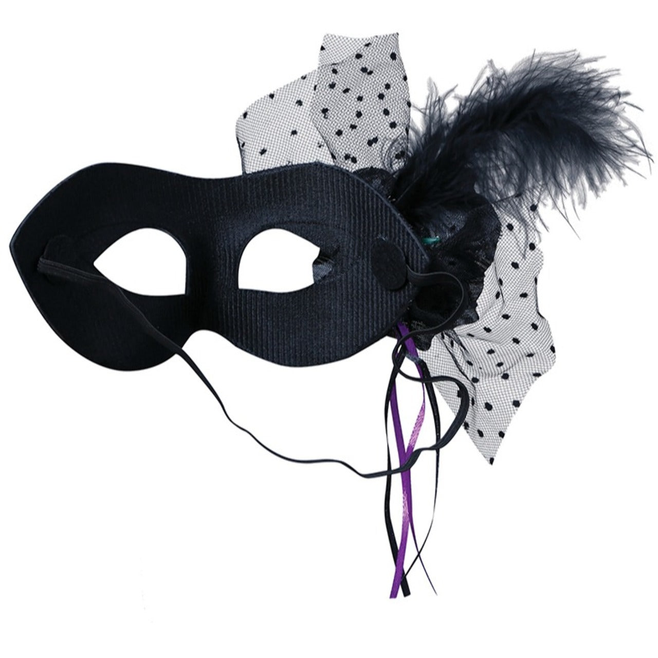 Maschera con paillettes Nere e Argentate