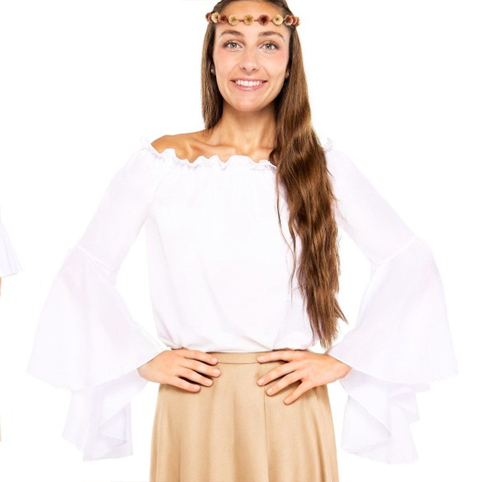 Blusa Medieval con Volant per donna