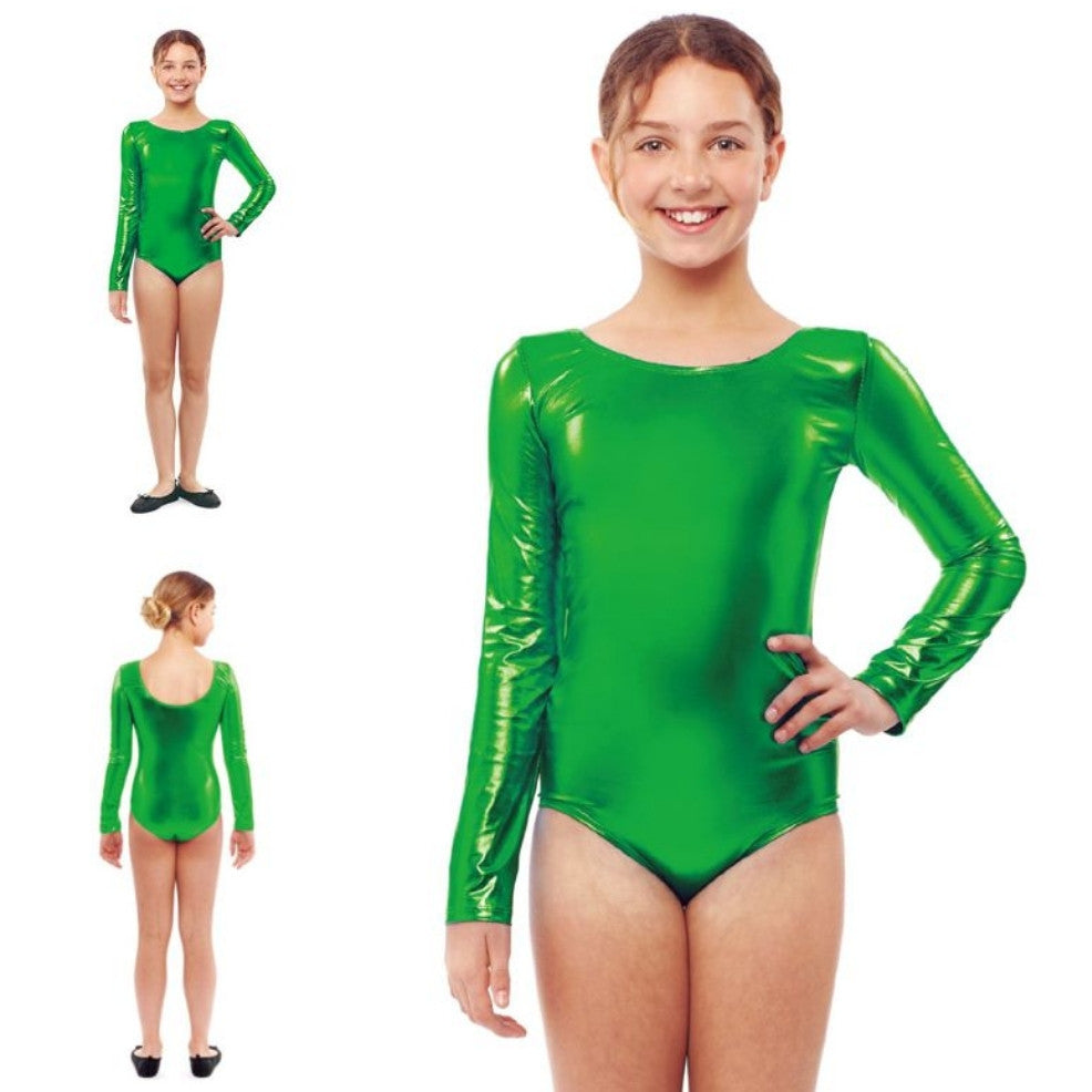 Body Verde Metalizzado per bambini
