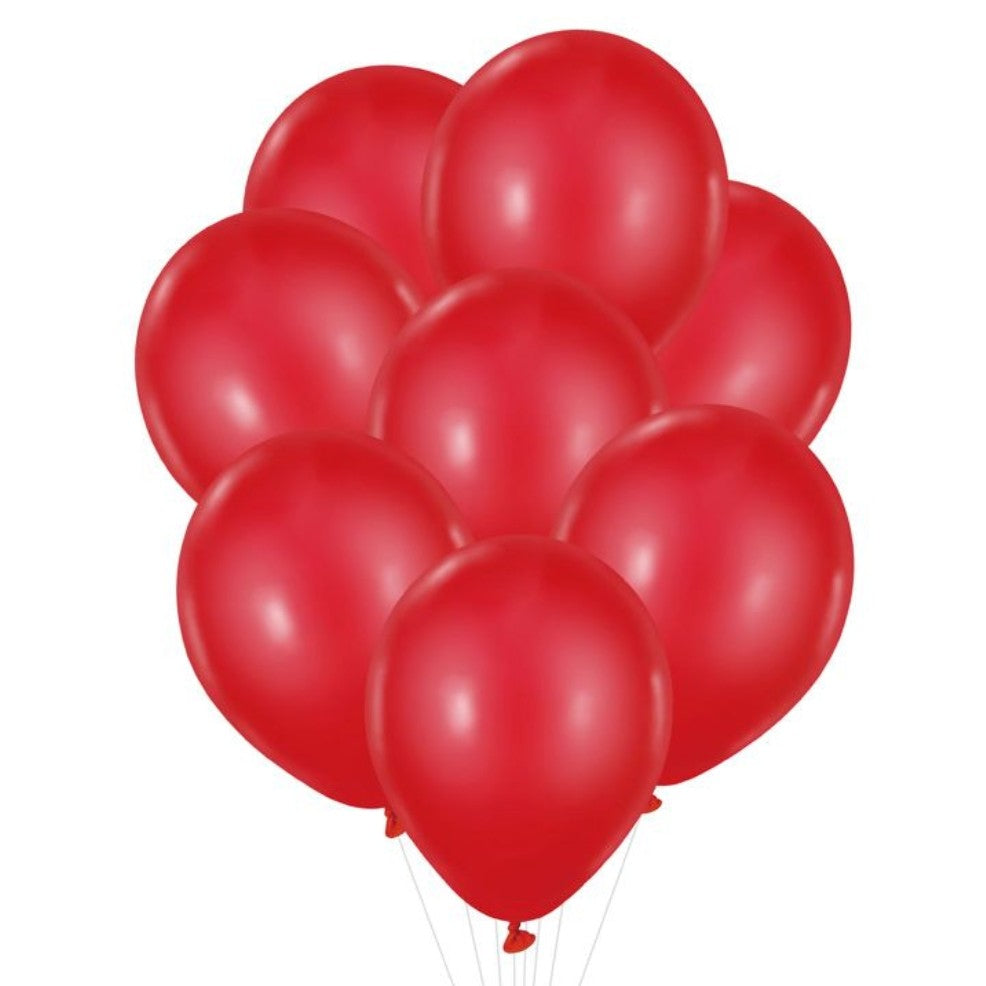Sacchetto di 8 Palloncini Rossi in Lattice