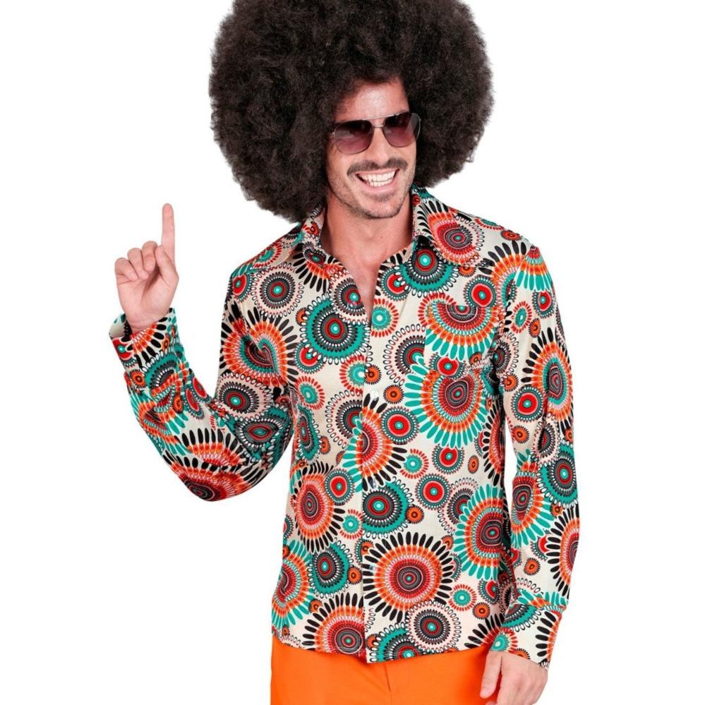 Camicia con mandala anni '70 per uomo