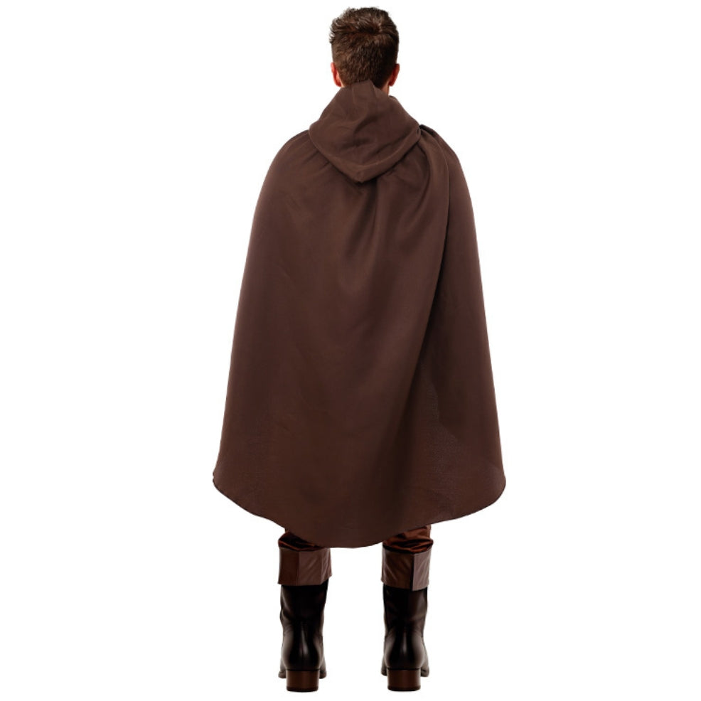 Mantello Medievale Marrone con Cappuccio