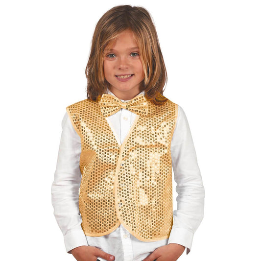 Gilet da Paillette Dorato per bambini