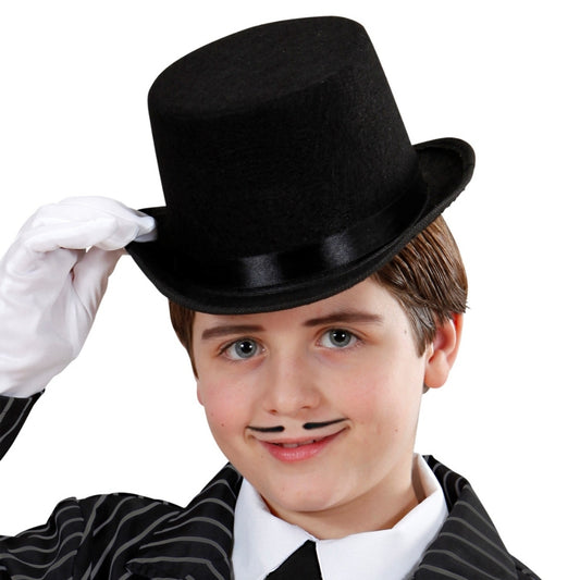 Cilindro Nero in feltro per bambini