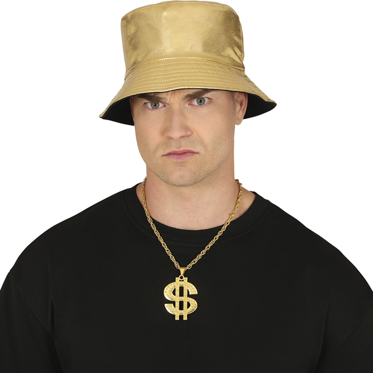 Collana dorata con dollaro