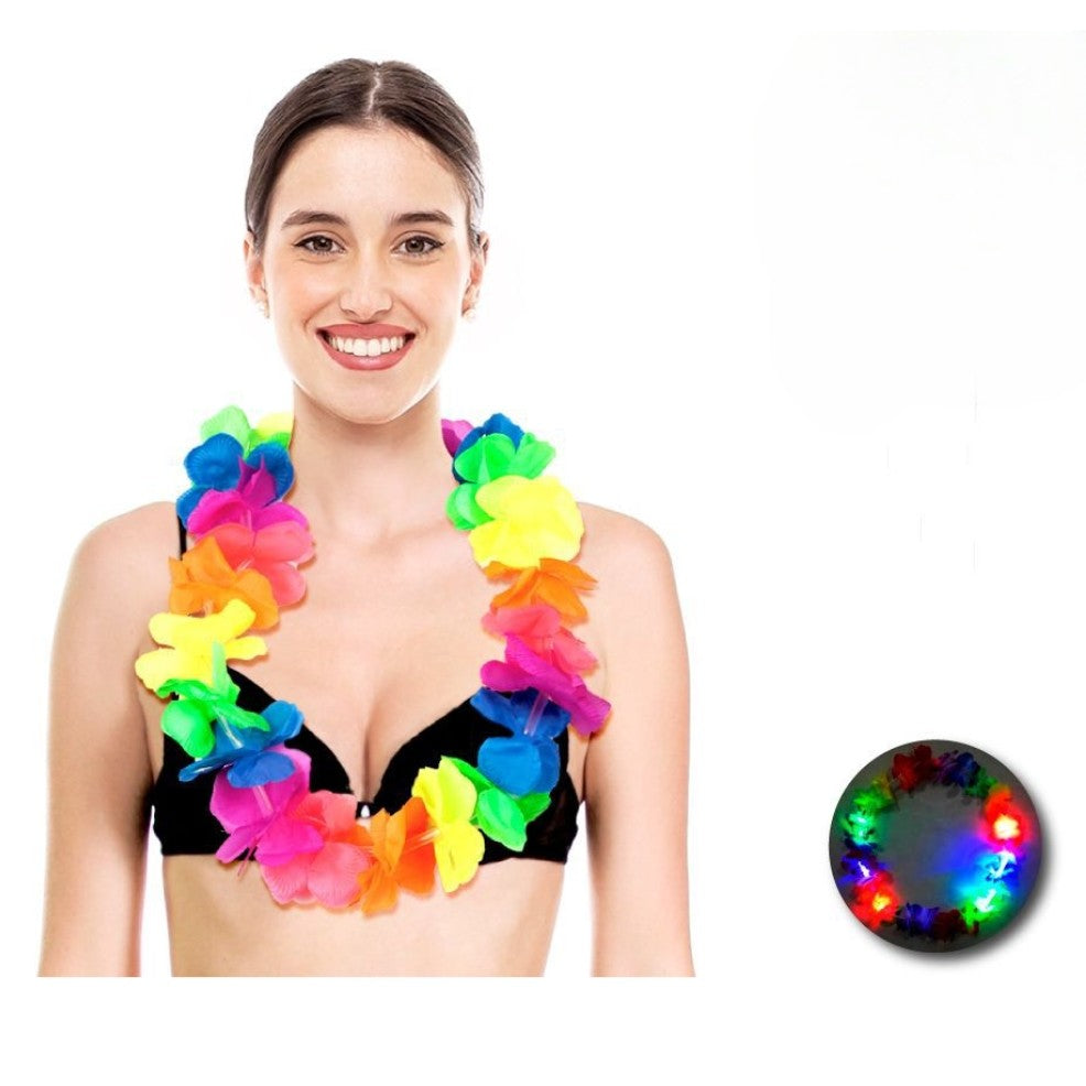 Collana hawaiana con luce