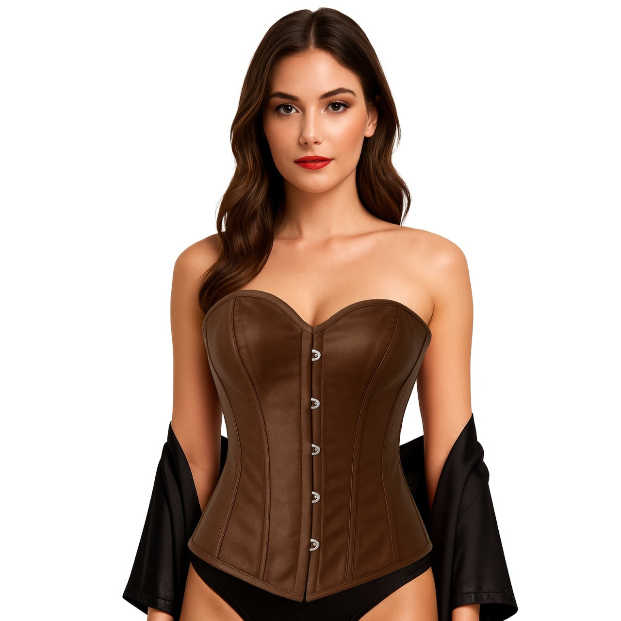 Corsetto Marrone Scollo Cuore