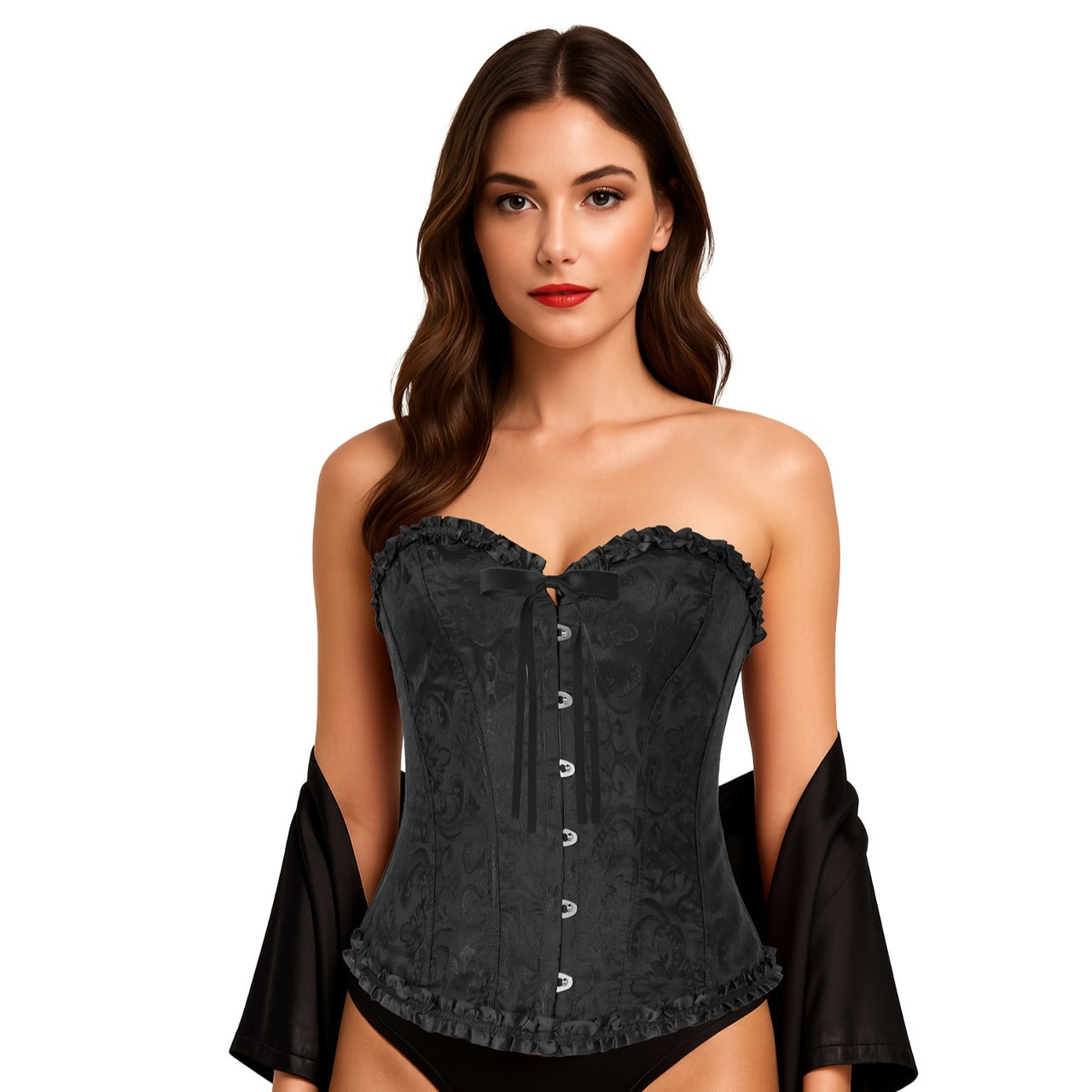 Corsetto Nero Scollo a Cuore