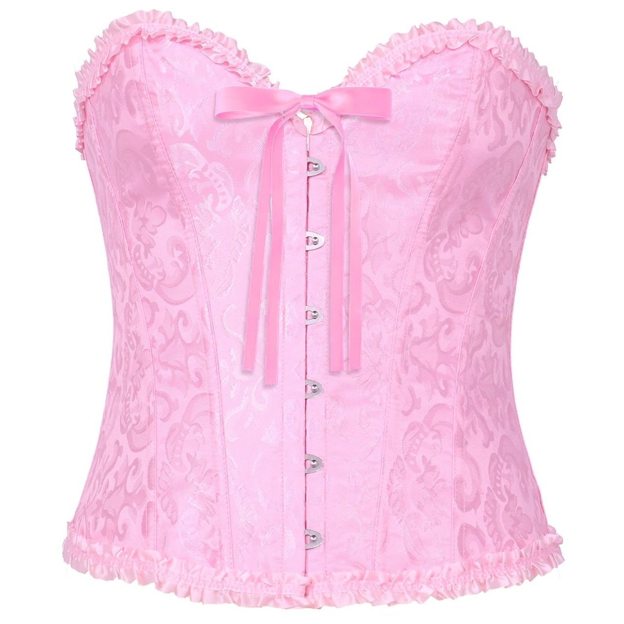 Corsetto Rosa Scollo a Cuore