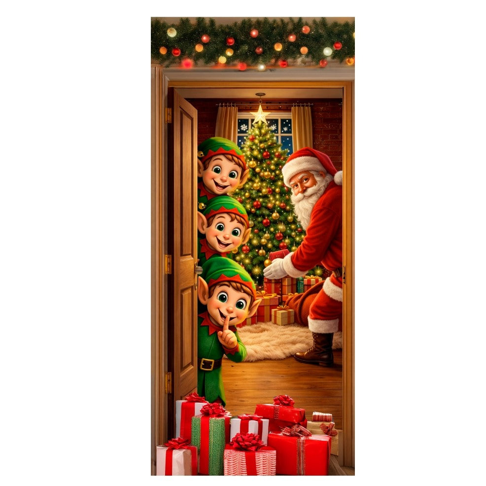 Copriporta Elfi di Natale