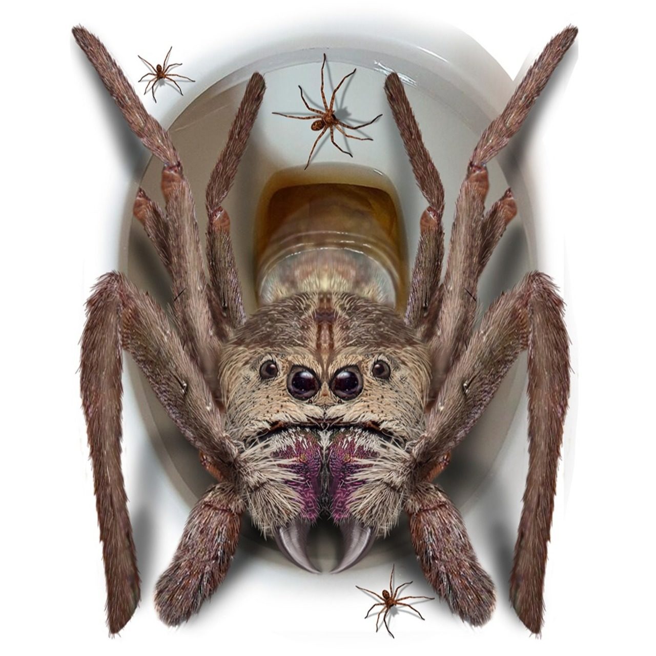 Decorazione per il water a forma di ragno gigante