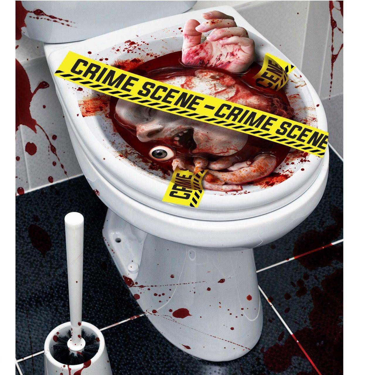 Decorazione WC scena del crimine