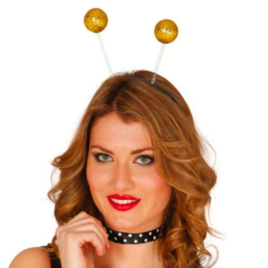 Cerchietto Antenne Dorate Glitter