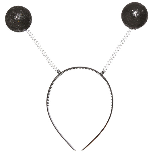 Cerchietto Antenne Nere Glitter
