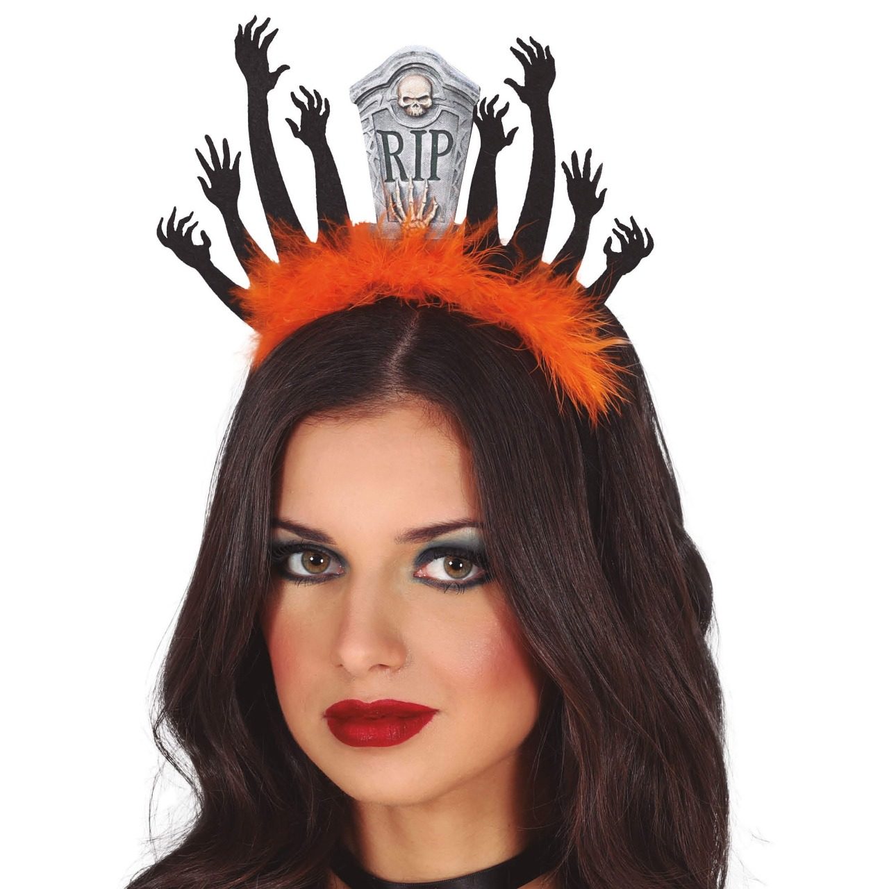 Fascia per capelli con lapide zombie