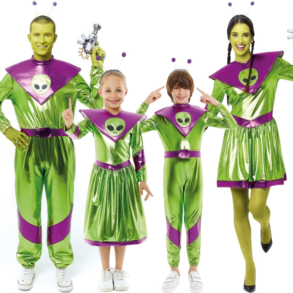 Costumi di gruppo da Alieni Galattici Verdi