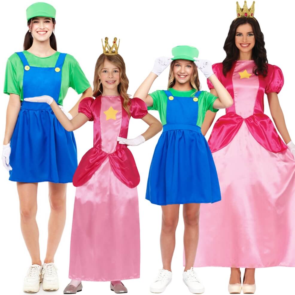 Costumi di gruppo da Luigi e Principessa Peach