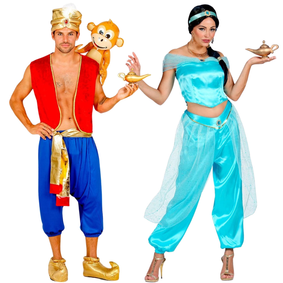 Costumi di coppia di Aladin e Jasmine Deluxe