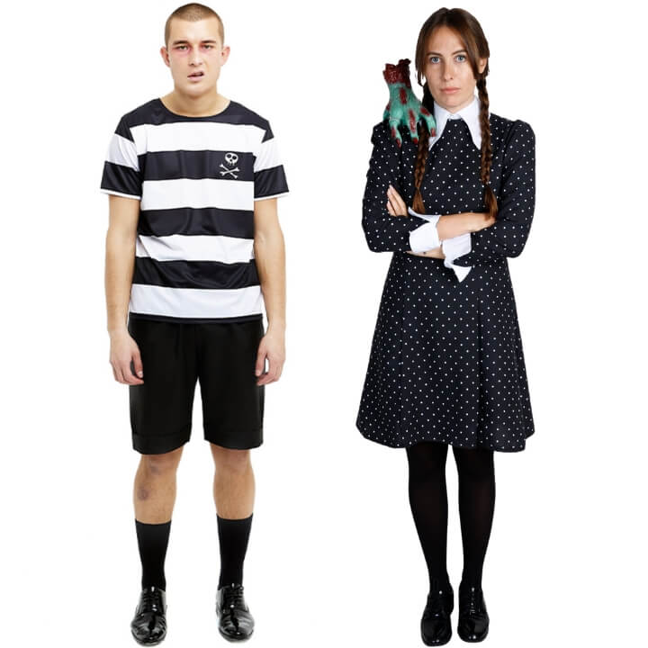 Costumi di coppia da Famiglia Inquietante Deluxe