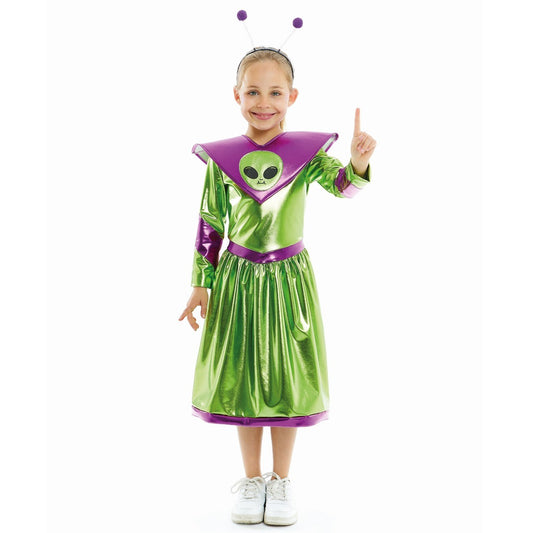 Costume da Aliena verde per bambina