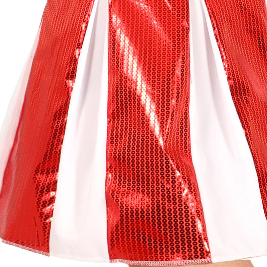 Costume da cheerleader con paillettes per donna