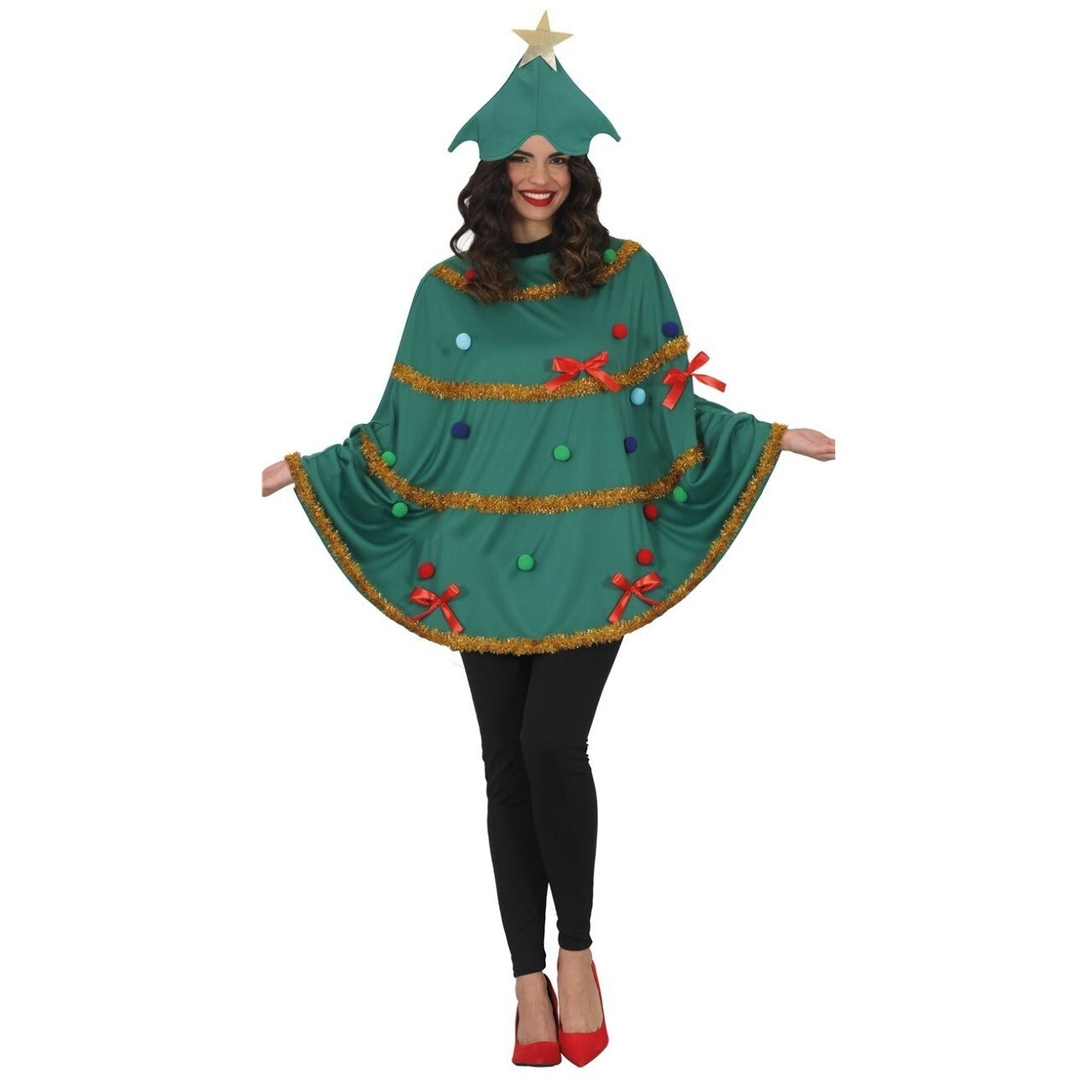 Costume da Albero di Natale Poncho per adulto