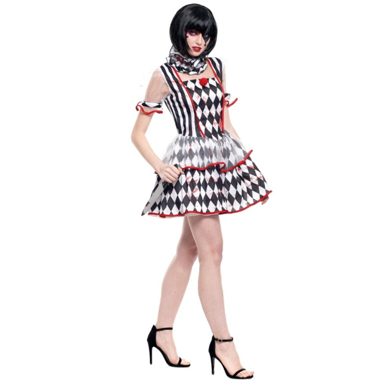 Costume da Arlecchino Sanguinario Rombi per donna