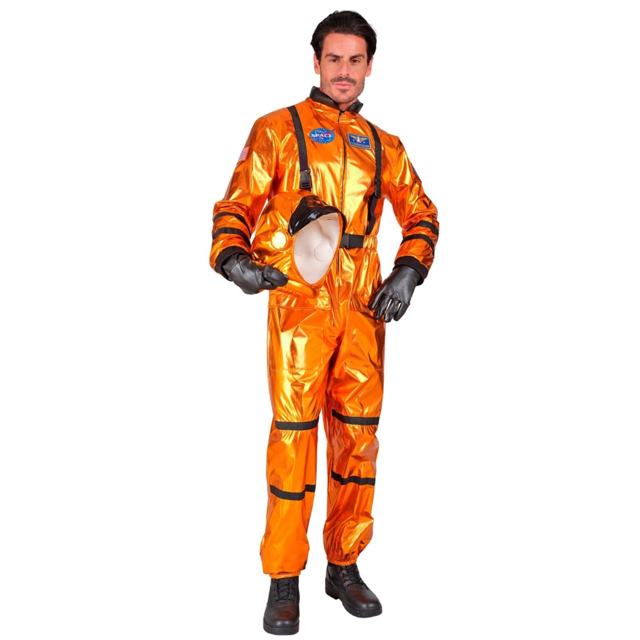 Costume da Astronauta Space Arancione per uomo