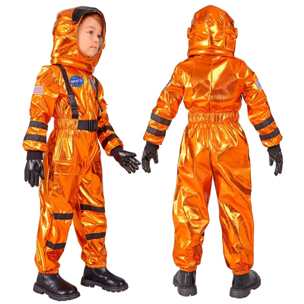Costume da Astronauta Space Arancione per bambini