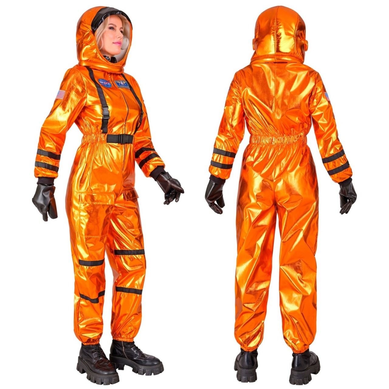 Costume da Astronauta Space Arancione per donna