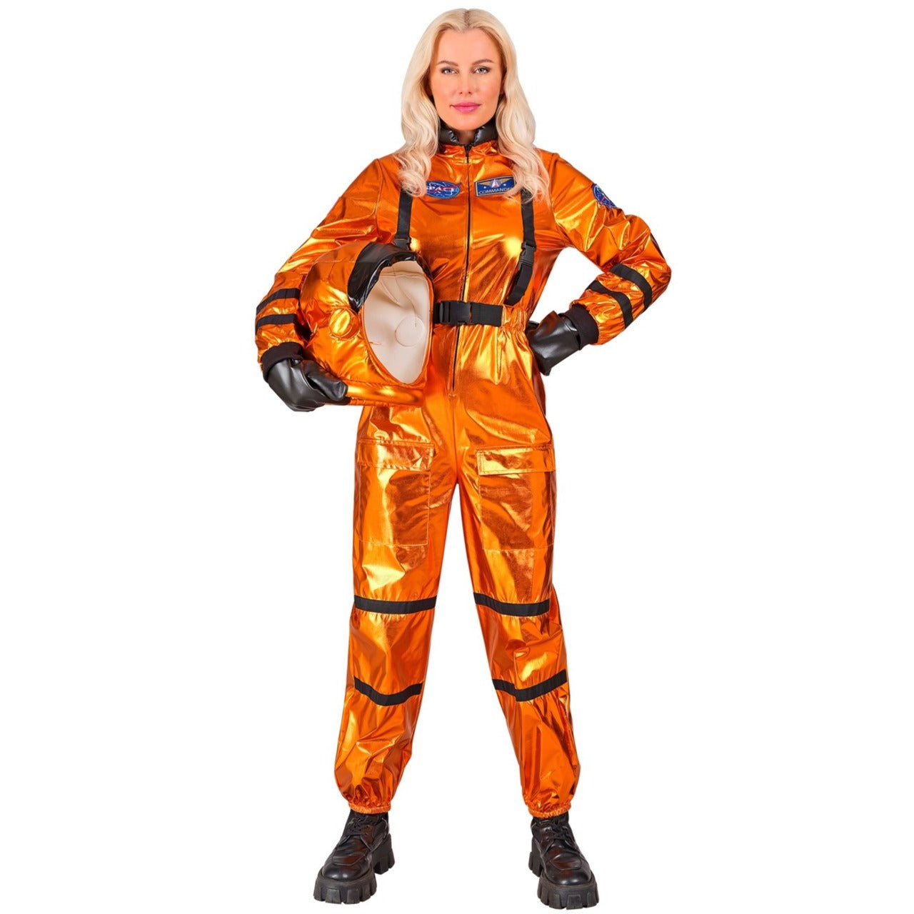 Costume da Astronauta Space Arancione per donna