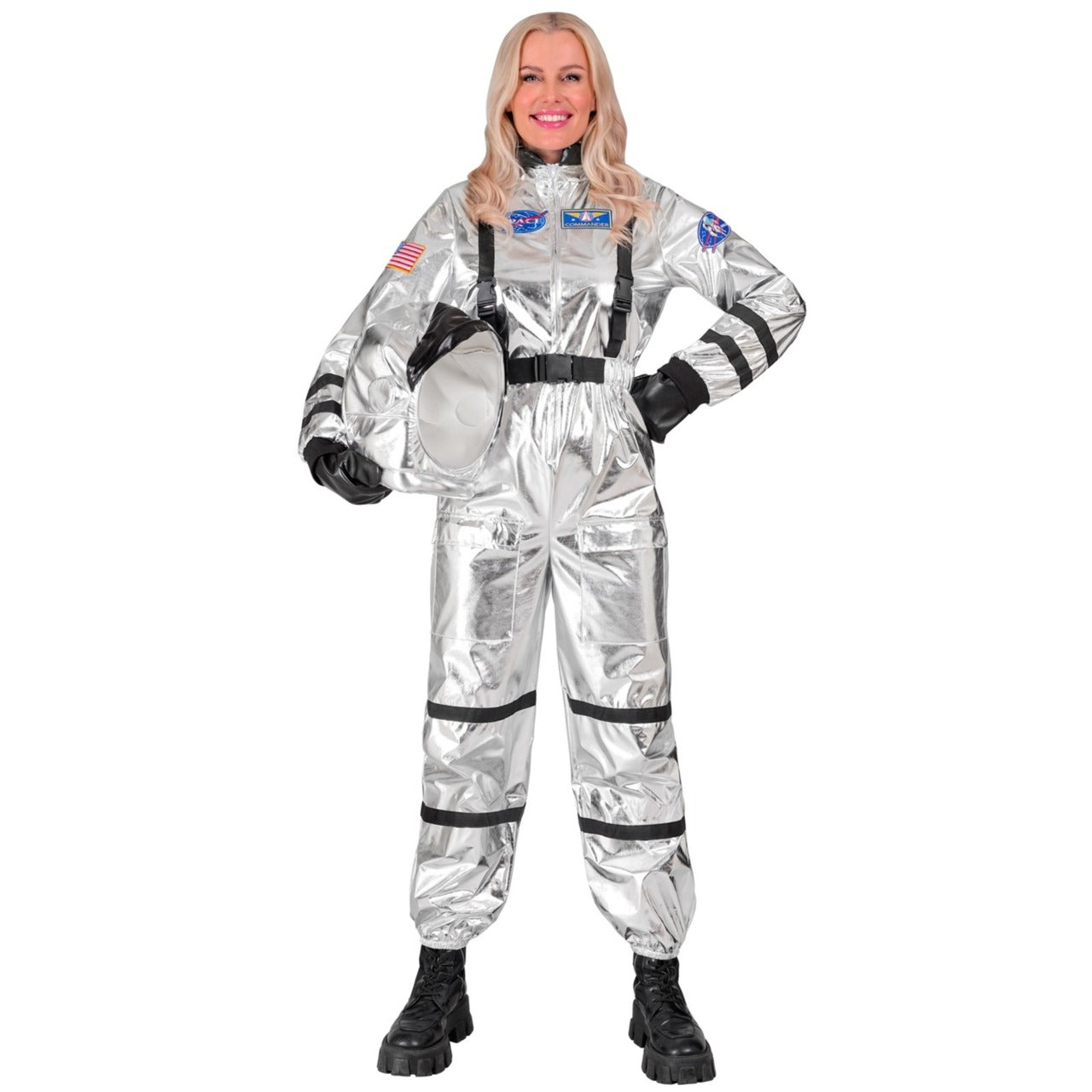 Costume da Astronauta Space Argento per donna