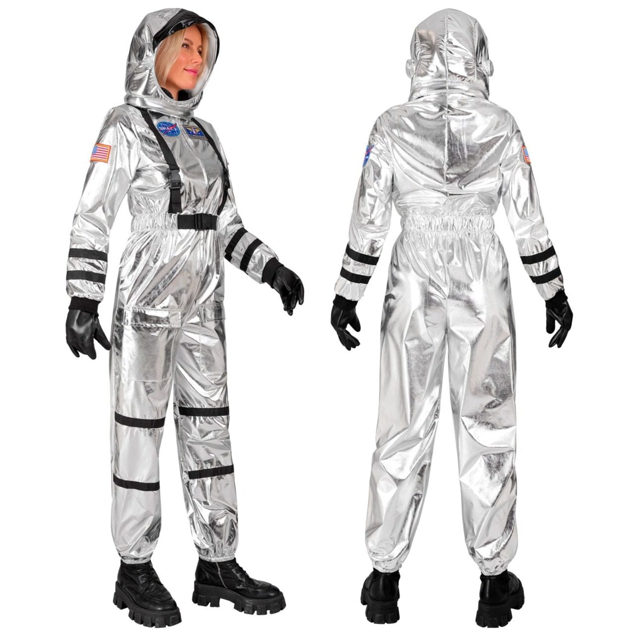 Costume da Astronauta Space Argento per donna
