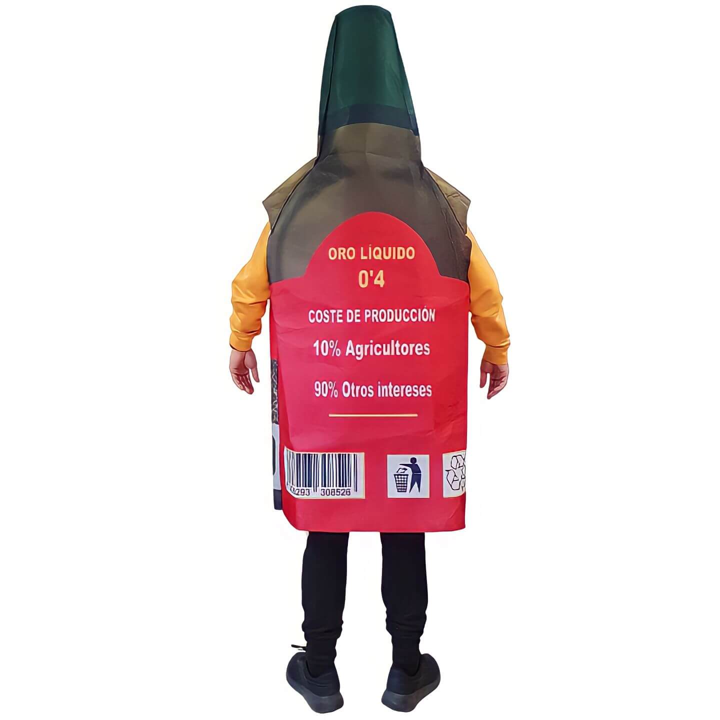 Costume da bottiglia di olio per adulto
