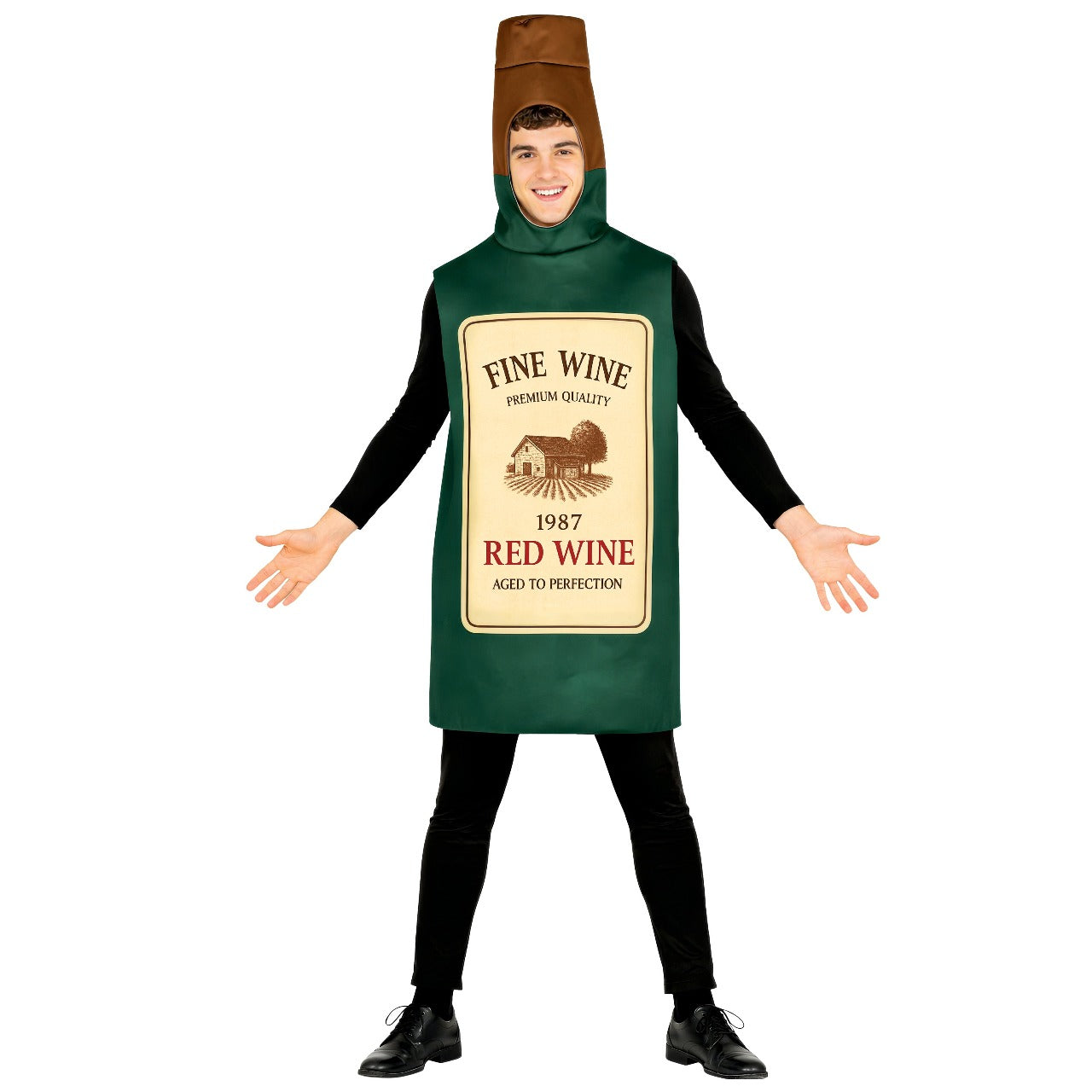Costume da Bottiglia di Vino Verde per adulto