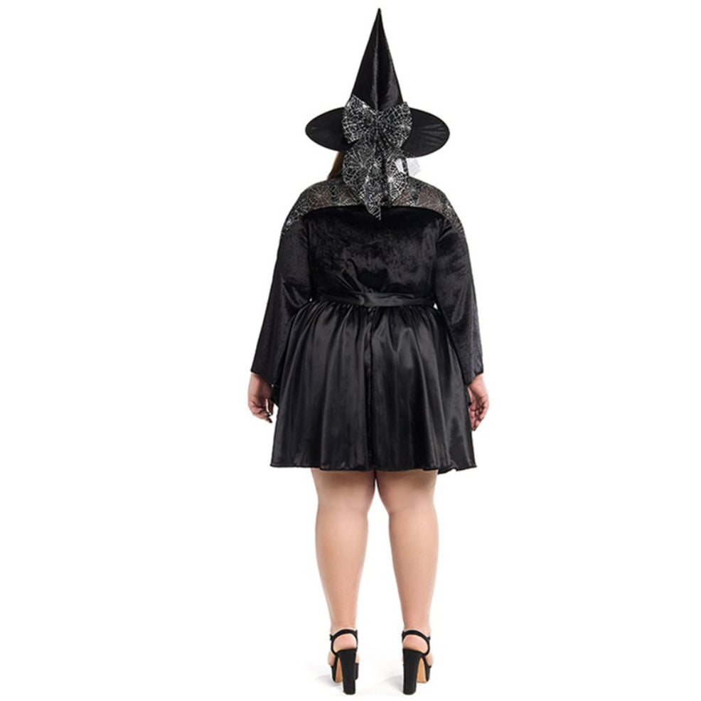 Costume di Strega Ragnatela Plus per donna