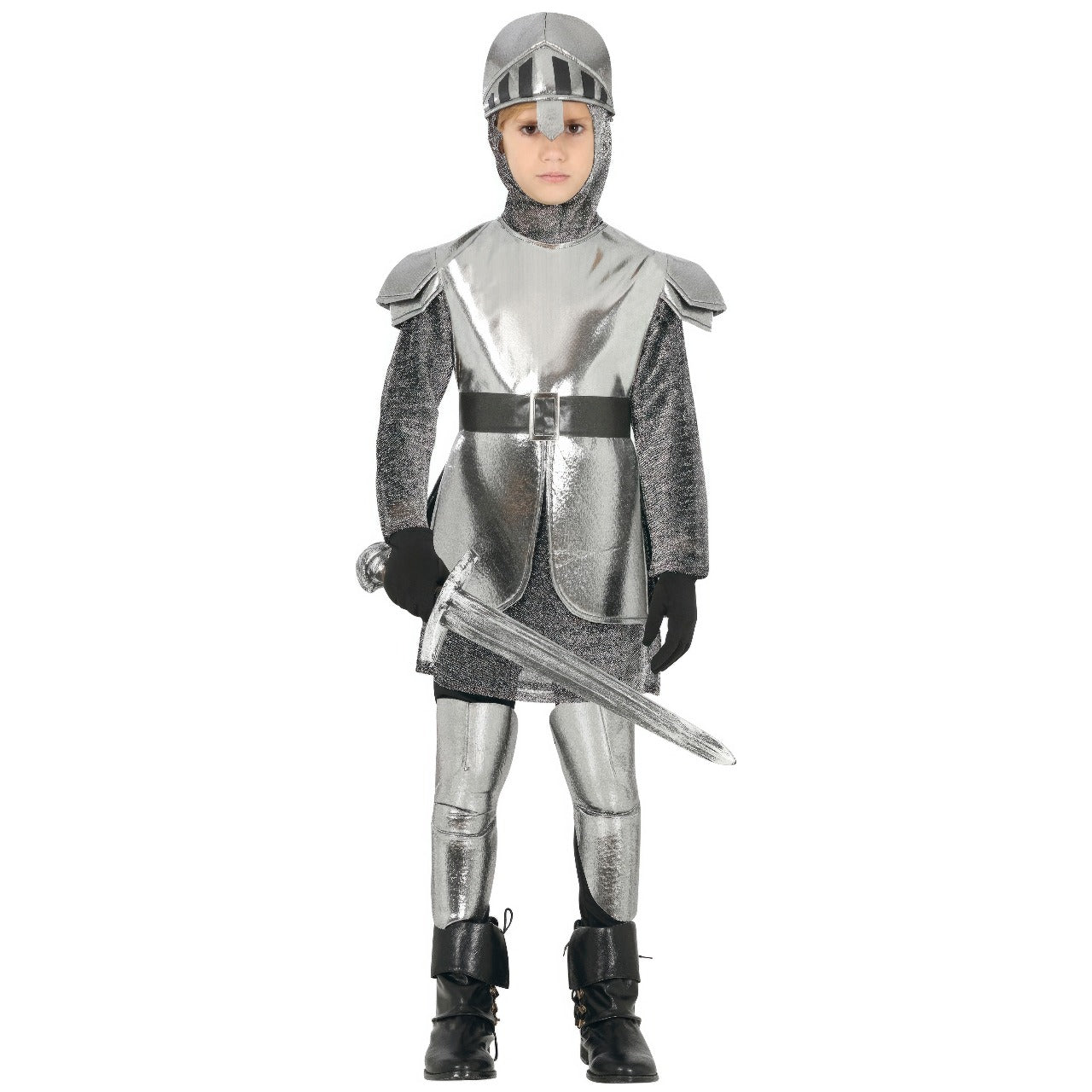 Costume da Cavaliere Medievale Argento per bambino