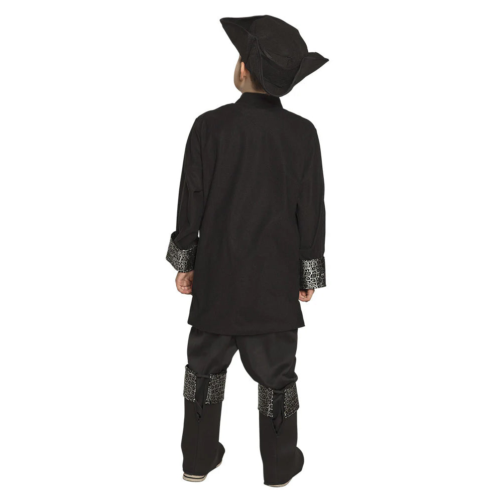 Costume da Capitano Pirata nero per bambino