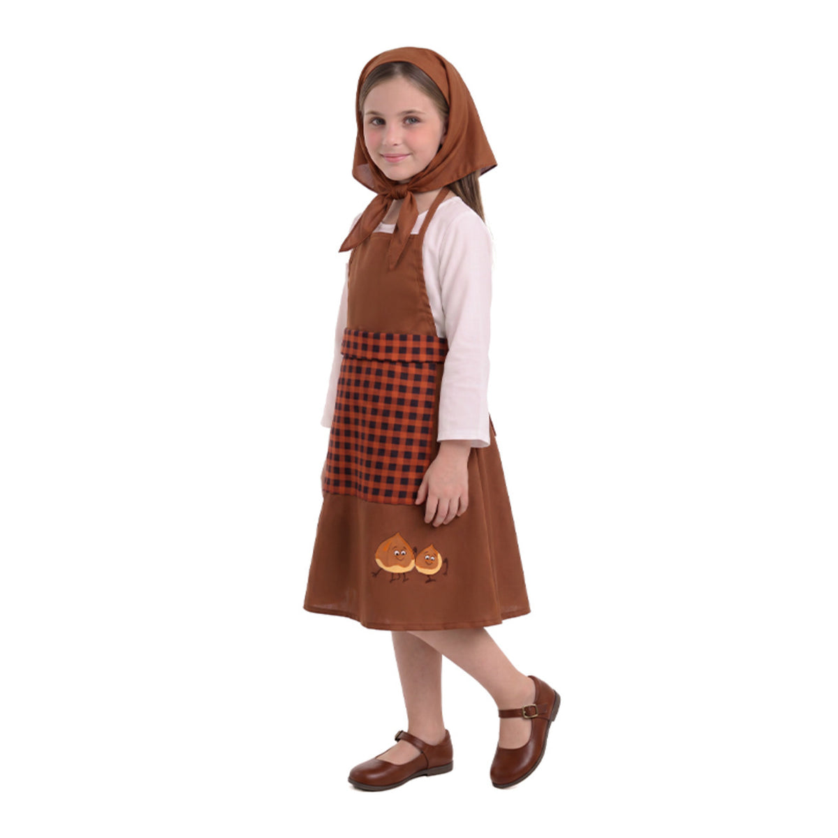 Costume da Caldarrostaia Marrone per bambina