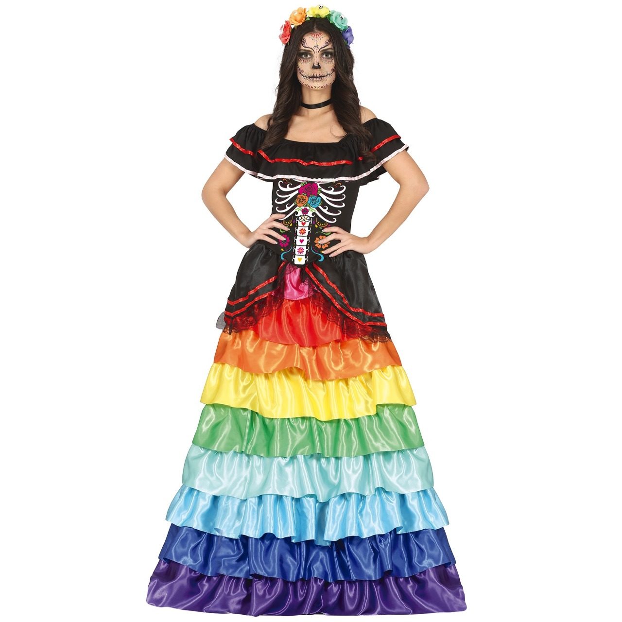 Costume Catrina multicolore per donna