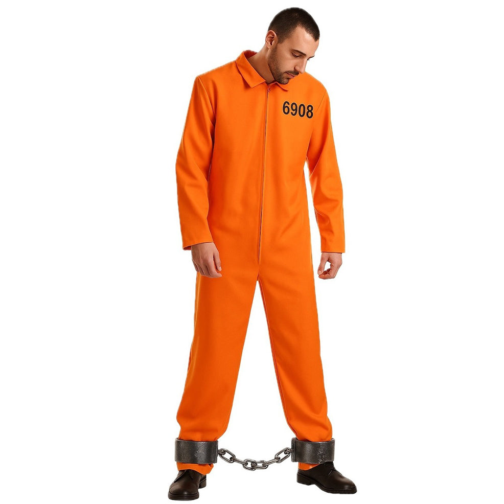 Costume da Carcerato Arancione per adulto