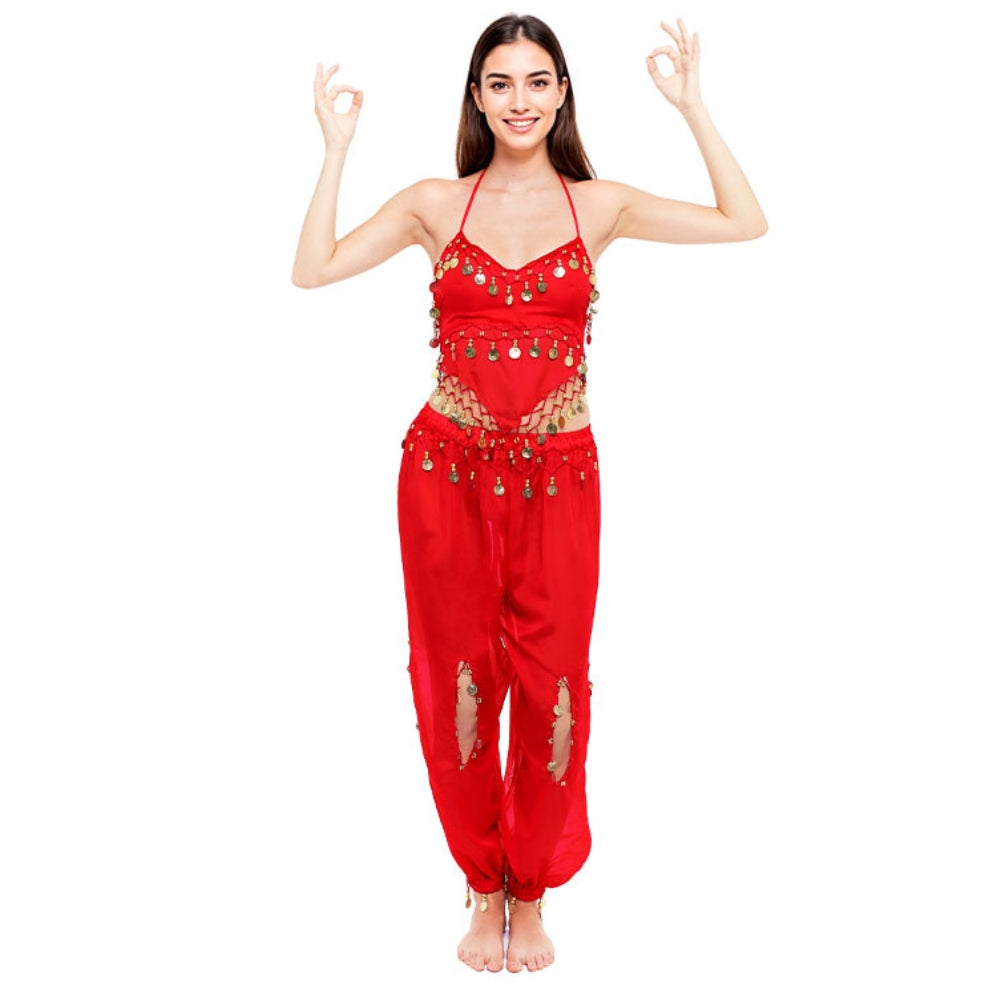 Costume da Danza del Ventre Rosso per donna