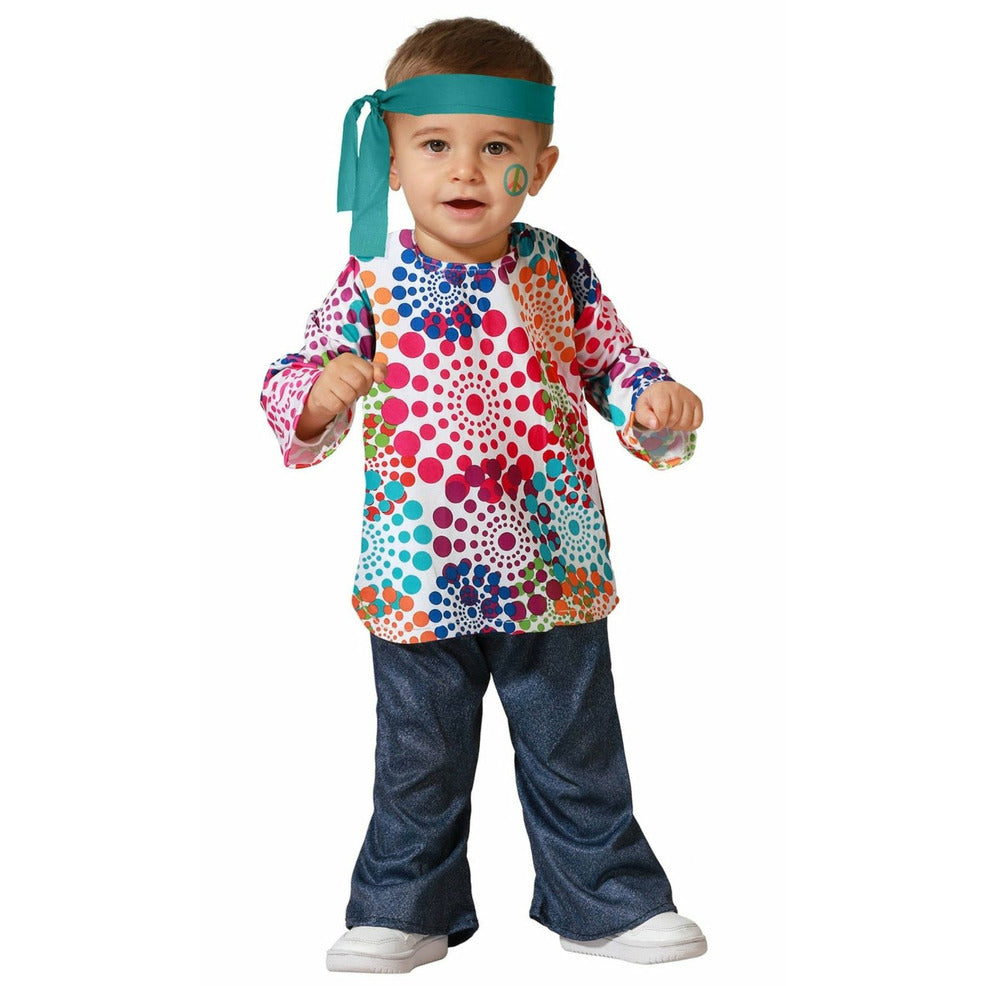 Disfraz de Hippie Multicolor para bebé | Don Disfraz