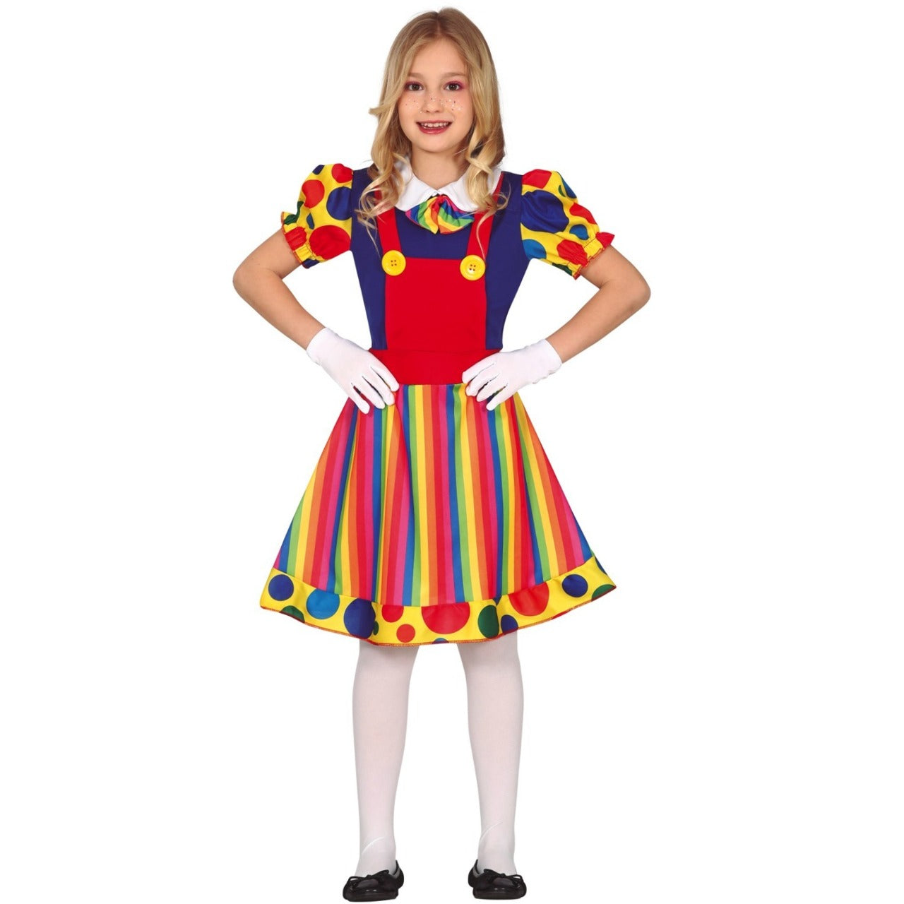 Costume da Donna Clown Pagliaccio Multicolore Circo Vestito