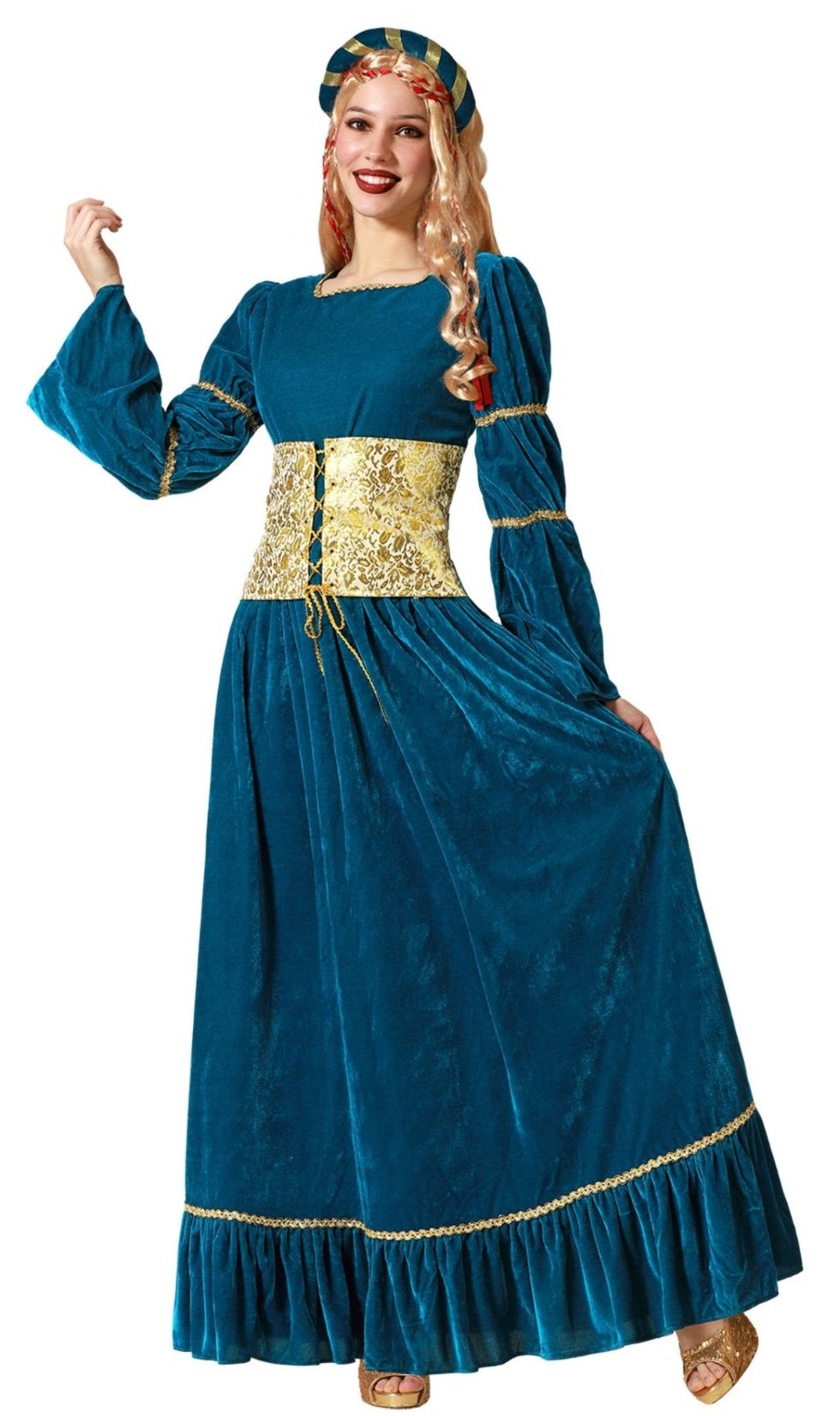 Carnevale Veneziano Medioevo Vestito Carnevale Damina Costume Dama
