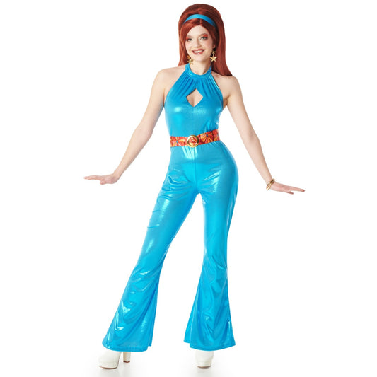 Costume da Disco Floreale anni '70 da donna